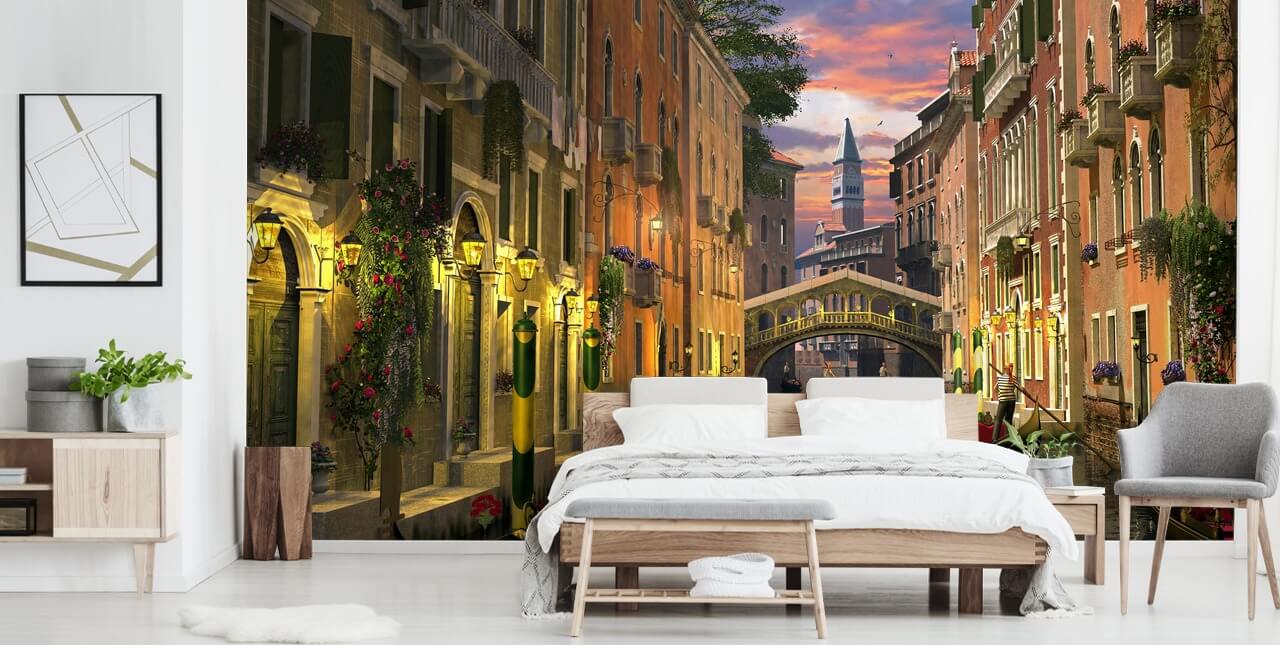 vieux canal à venise fond d'écran