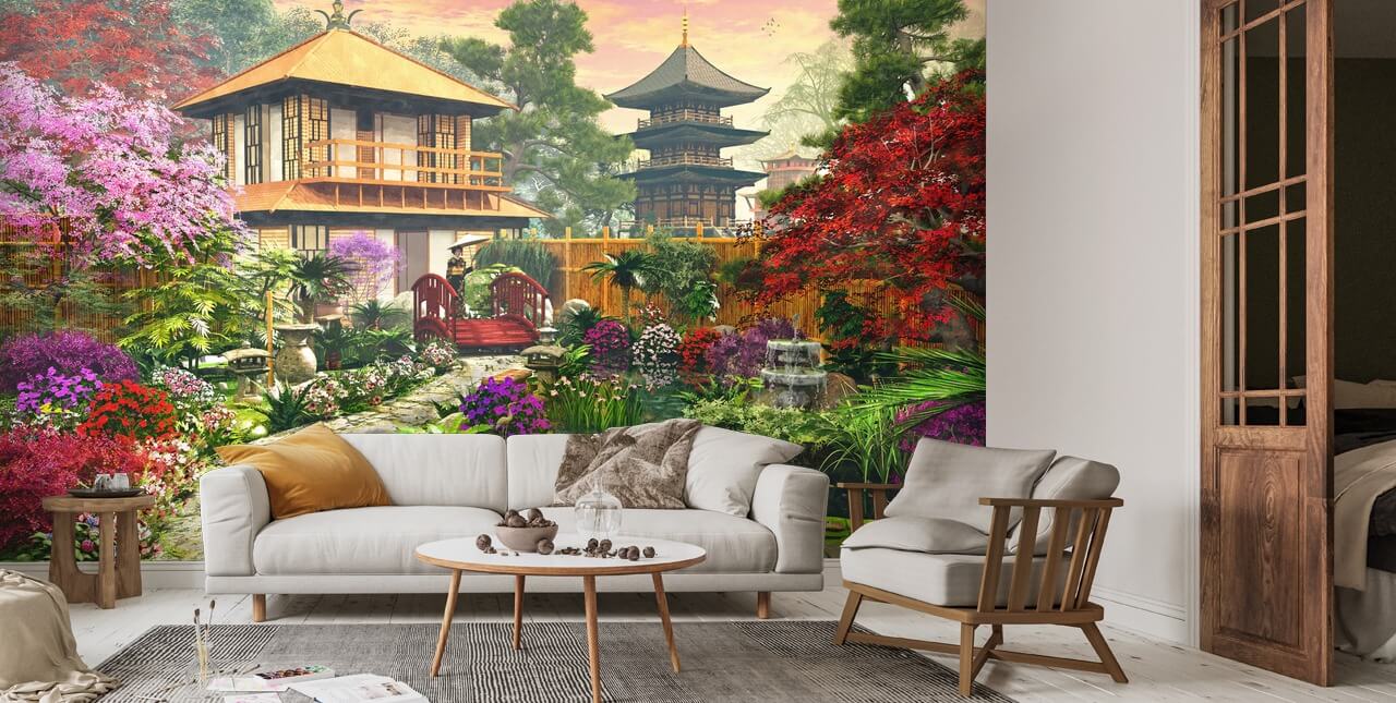 japanische Zen Garten Tapete