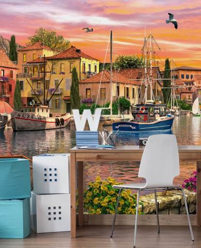 färgglada båt tapeter färgglada båt tapeter