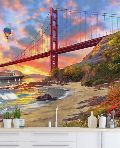 beach in san francisco looking at bridge wallpaper beach in san francisco looking at bridge wallpaper