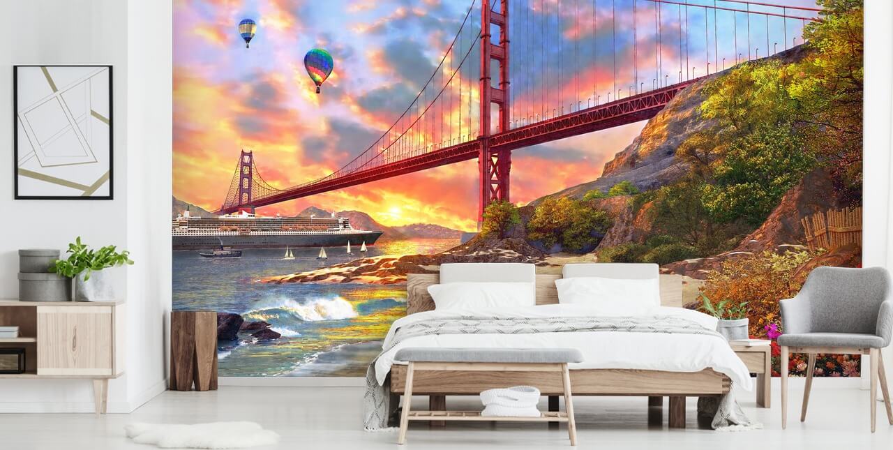 strand i San Francisco ser på bro tapet strand i San Francisco ser på bro tapet