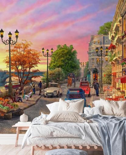 sunset by river siene in paris wallpaper sunset by river siene in paris wallpaper