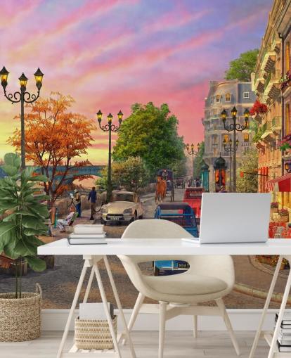 sunset by river siene in paris wallpaper sunset by river siene in paris wallpaper