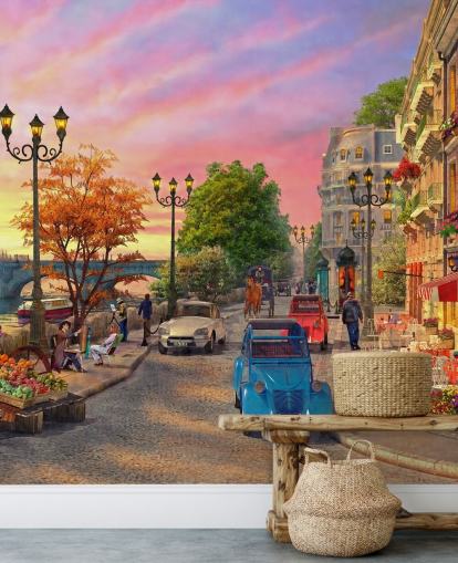 auringonlasku joen siene Pariisissa tapetti auringonlasku joen siene Pariisissa tapetti