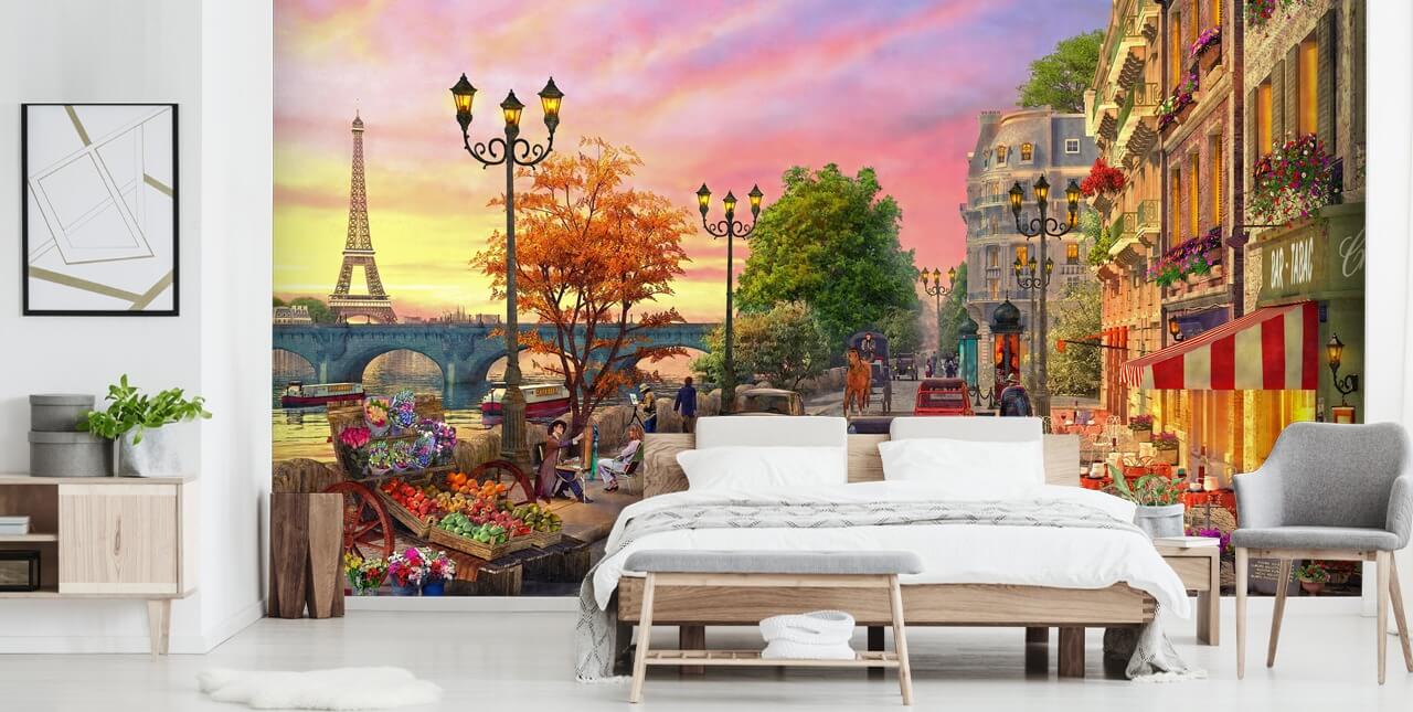 Seine Sunset France Wallpaper