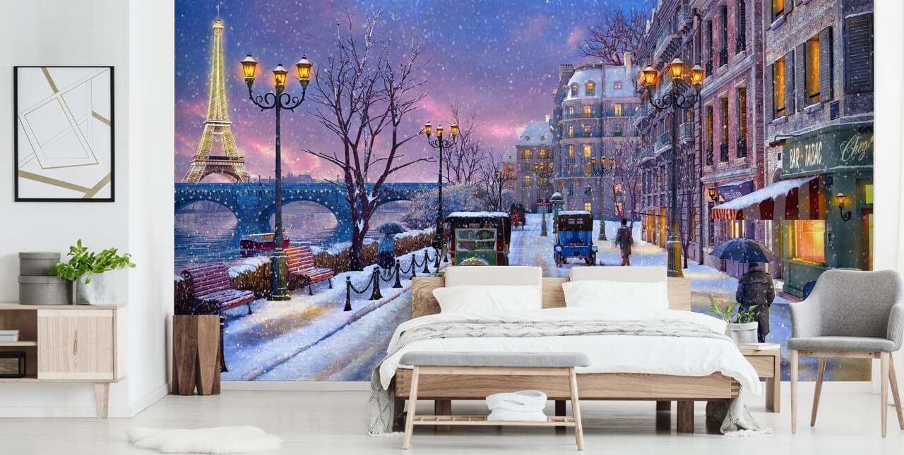 sne gader i paris tapet