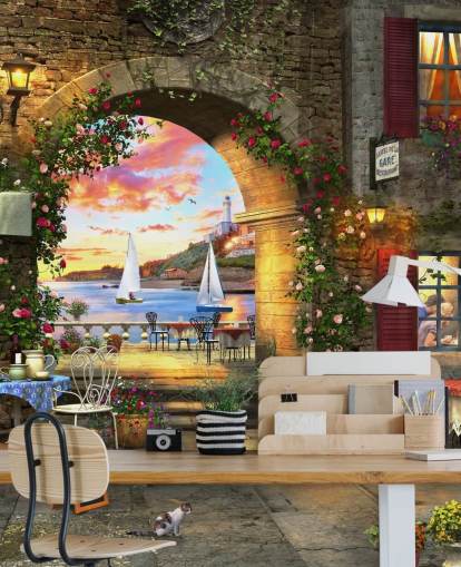 romantische europese stad behang romantische europese stad behang