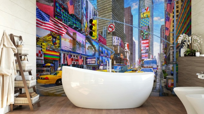 fond d'écran taxis jaunes à Times Square