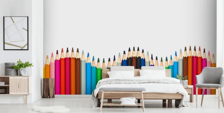 Coloured Pencils Bright Wallpaper