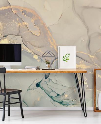 lichtgrijze en lila getinte aanpasbare marmeren behangmuurschildering genaamd Dreamy Marble Effect voor keukens, slaapkamers en badkamers lichtgrijze en lila getinte aanpasbare marmeren behangmuurschildering genaamd Dreamy Marble Effect voor keukens, slaapkamers en badkamers