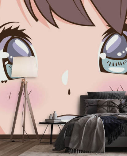 carta da parati carina faccia anime carta da parati carina faccia anime