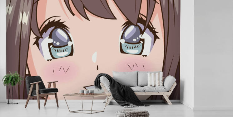 sød anime ansigt tapet