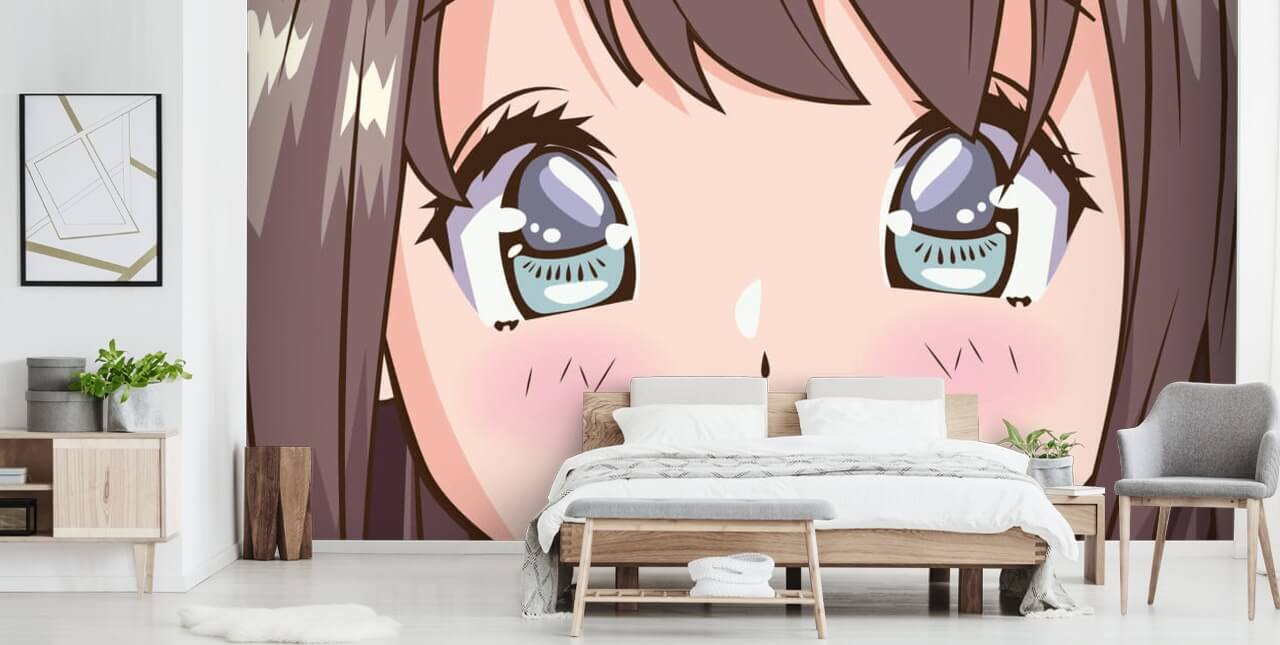 söt anime ansikte tapet