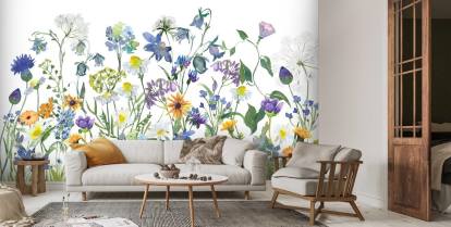 Mural de pared Prado de flores silvestres | Wallsauce ES