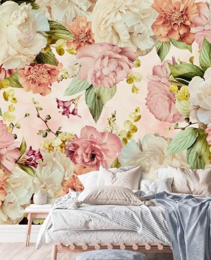 pink og hvid blomster tapet pink og hvid blomster tapet