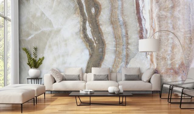 papel pintado de mármol blanco y marrón