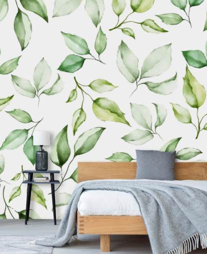 grønne blader tapet grønne blader tapet