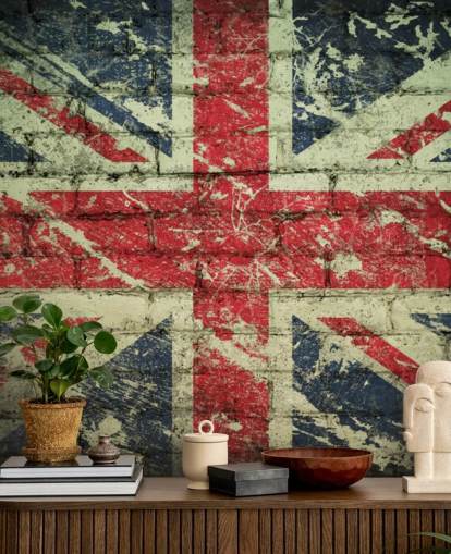 brick effect union jack wallpaper brick effect union jack wallpaper