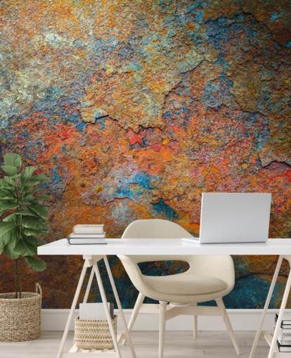 colorful rust wallpaper mural called Rusty Rainbow for office or home colorful rust wallpaper mural called Rusty Rainbow for office or home