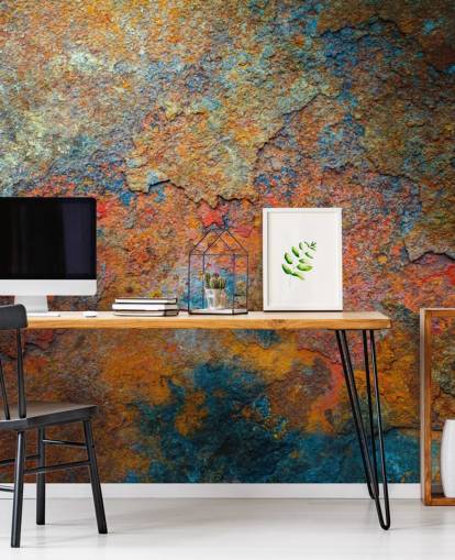 papier peint mural coloré en rouille appelé Rusty Rainbow pour le bureau ou la maison papier peint mural coloré en rouille appelé Rusty Rainbow pour le bureau ou la maison