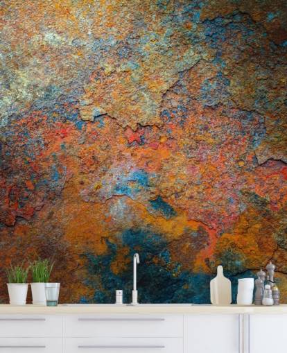 colourful rust wallpaper mural called Rusty Rainbow for office or home colourful rust wallpaper mural called Rusty Rainbow for office or home