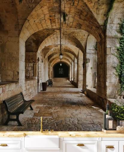 3d tunnel gammel bygning tapet 3d tunnel gammel bygning tapet