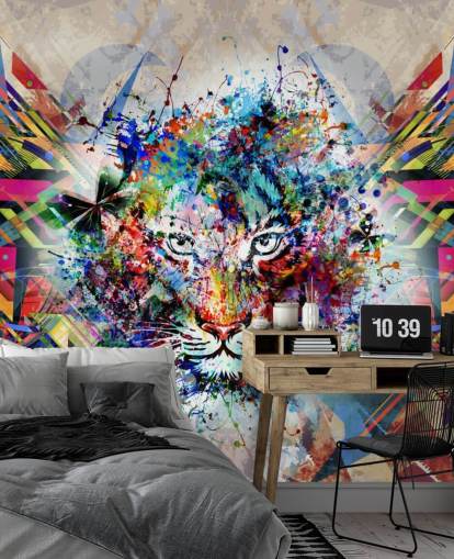 tiger graffiti behang tiger graffiti behang