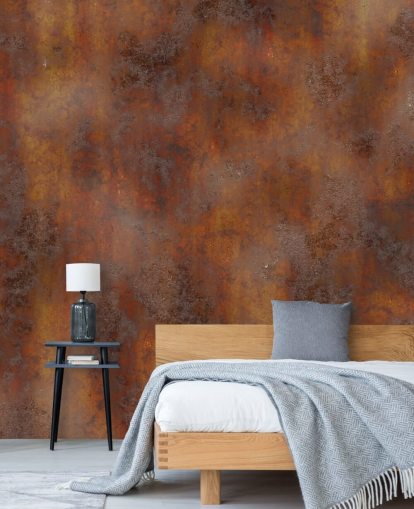 verbrande oranje roest metalen behang verbrande oranje roest metalen behang