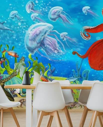 octopus and fish wallpaper octopus and fish wallpaper