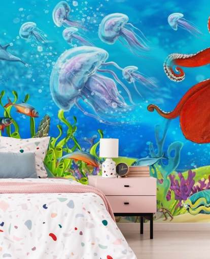 octopus and fish wallpaper octopus and fish wallpaper