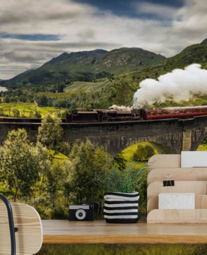 papier peint train à vapeur sur viaduc papier peint train à vapeur sur viaduc