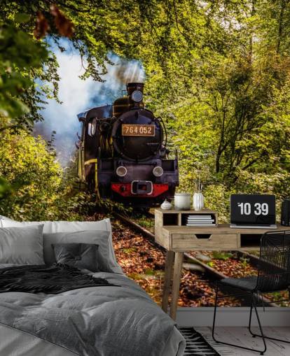 ångtåg går igenom skogen tapeter ångtåg går igenom skogen tapeter