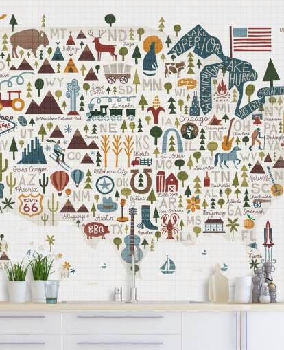 detailed illustrated usa map wallpaper detailed illustrated usa map wallpaper