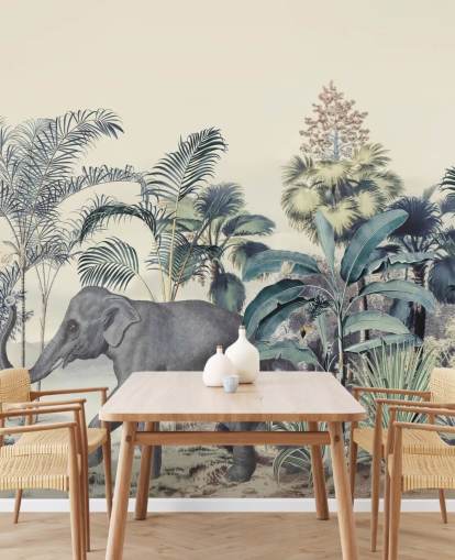 olifant in jungle behang olifant in jungle behang