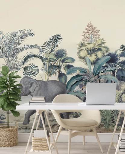 olifant in jungle behang olifant in jungle behang