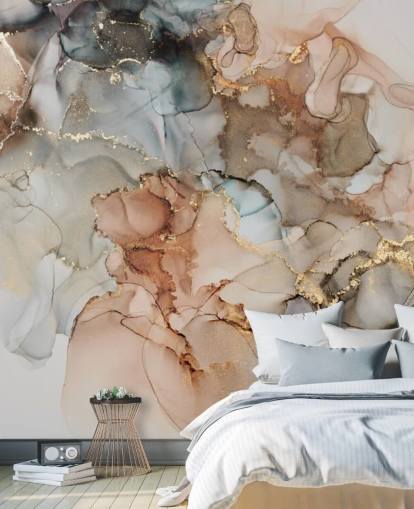 beige og brun akvarel tapet beige og brun akvarel tapet