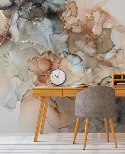 beige en bruin aquarelbehang beige en bruin aquarelbehang