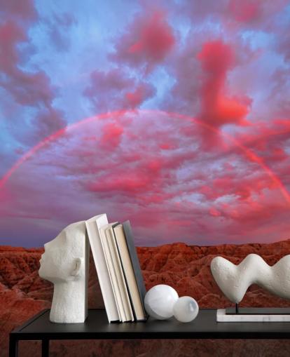 pink rainbow over rocky mountains wallpaper pink rainbow over rocky mountains wallpaper