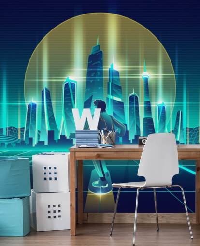 blue sci fi world wallpaper blue sci fi world wallpaper