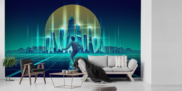 blue sci fi world wallpaper