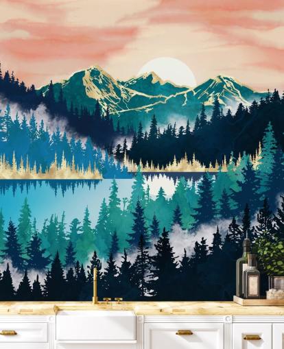 turkoosi ja sininen vuori tapetti turkoosi ja sininen vuori tapetti