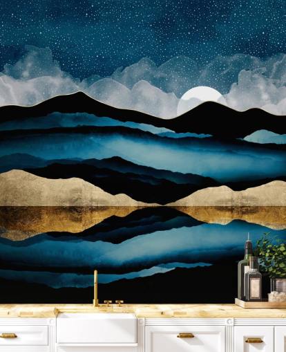 dark blue, black and gold coloured abstract mountains wallpaper dark blue, black and gold coloured abstract mountains wallpaper