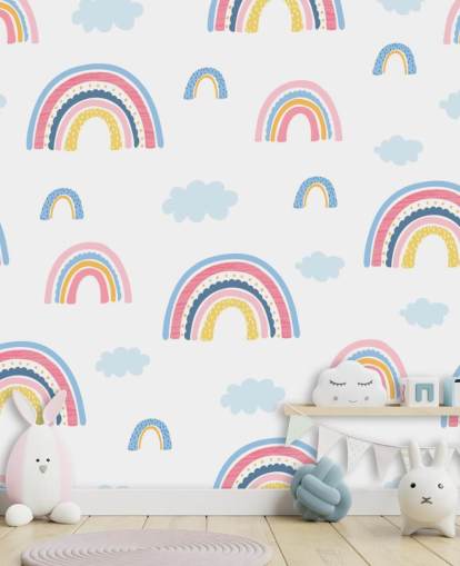 pastel rainbows and blue clouds wallpaper pastel rainbows and blue clouds wallpaper