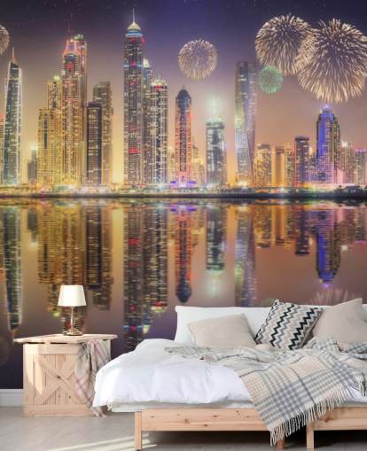 fyrverkerier över Dubai tapeter fyrverkerier över Dubai tapeter