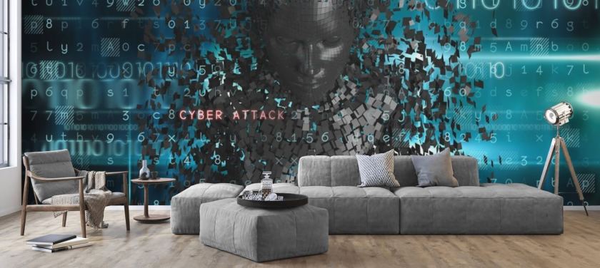 sci fi cyber nainen tapetti