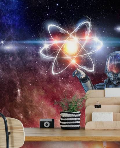 astronaut with galactic background wallpaper astronaut with galactic background wallpaper