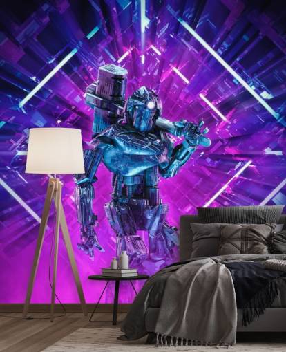 fondo de pantalla robot púrpura fondo de pantalla robot púrpura