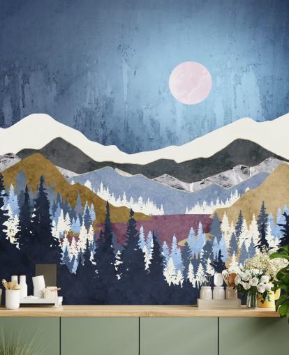 blue mountains paired with mossy green and purple hills wallpaper blue mountains paired with mossy green and purple hills wallpaper