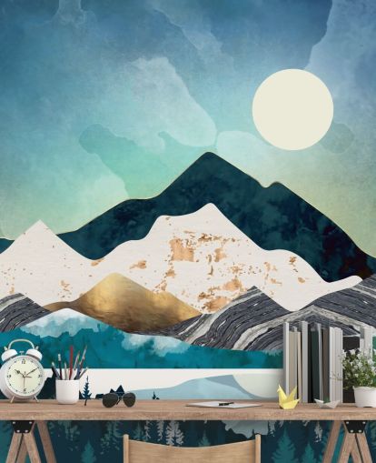 laivasto ja vaaleansininen abstrakti vuoret tapetti laivasto ja vaaleansininen abstrakti vuoret tapetti