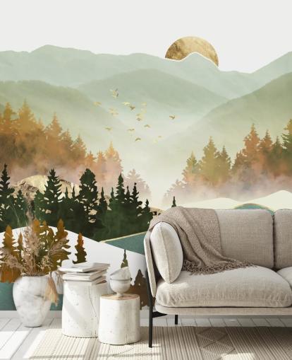 papel de parede verde pálido e dourado papel de parede verde pálido e dourado